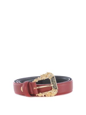 Versace Jeans Couture: belts - Baroque leather belt