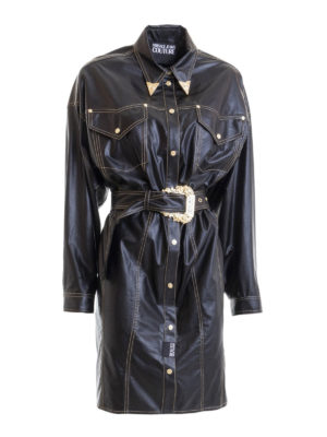 VERSACE JEANS: shirts - Coated long shirt