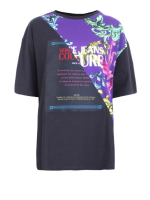 VERSACE JEANS: t-shirts - Multicolour Baroque T-shirt