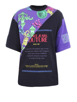 VERSACE JEANS: t-shirts - Multicolour Baroque T-shirt