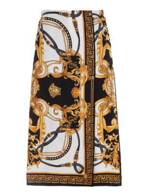 VERSACE: Faldas media pierna y semilargas - Falda Semilarga - Blanco