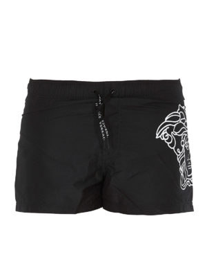 versace swim trunks white