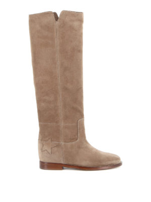 VIA ROMA 15: boots - Suede boots with star patch