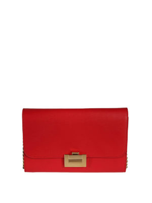 VICTORIA BECKHAM: pochette - Clutch portafoglio rossa con catena