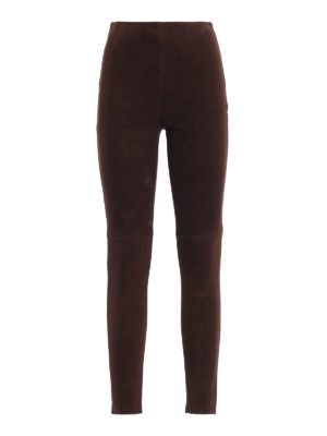 WEEKEND MAX MARA: Pantalones de cuero - Pantalones De Cuero - Eros