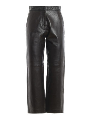 WEEKEND MAX MARA: Pantalones de cuero - Pantalones De Cuero - Goloso