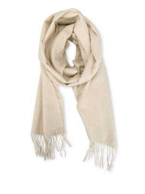 WEEKEND MAX MARA: scarves - Paglia beige cashmere scarf