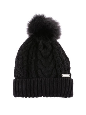 WOOLRICH: berretti - Berretto in lana con targhetta in metallo