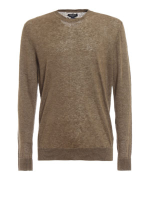 WOOLRICH: maglia collo rotondo - Girocollo in puro lino