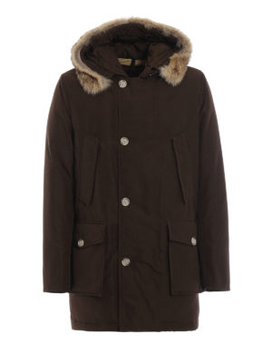WOOLRICH: padded coats - Arctic Parka dark brown padded coat