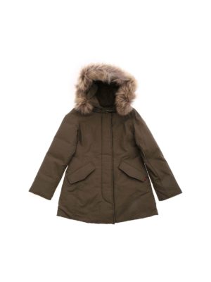 WOOLRICH: padded coats - Arctic Parka down jacket in Army green color