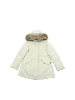 WOOLRICH: padded coats - Arctic Parka down jacket in beige