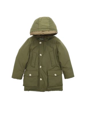WOOLRICH: padded coats - Arctic Parka down jacket in military green