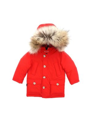 WOOLRICH: padded coats - Arctic Parka Hc down jacket in red