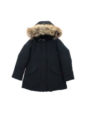 WOOLRICH: padded coats - Artic Parka down jacket in blue