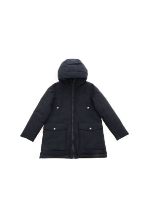 WOOLRICH: padded coats - Artic Parka reversible down jacket in blue