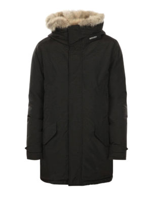 WOOLRICH: cappotti imbottiti - Parka Arctic Anorak in nylon e cotone nero