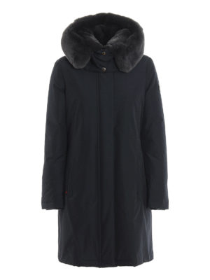 WOOLRICH: Lange Daunenmäntel - Daunenmantel - Dunkelblau