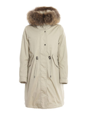 WOOLRICH: padded coats - Cascade 3 in 1 fur trim padded parka