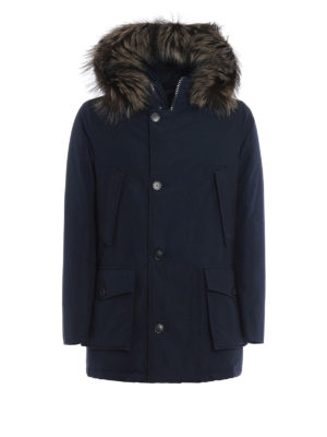 WOOLRICH: padded coats - Cotton and nylon Military parka
