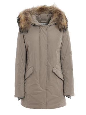 WOOLRICH: Lange Daunenmäntel - Daunenmantel - Taupe