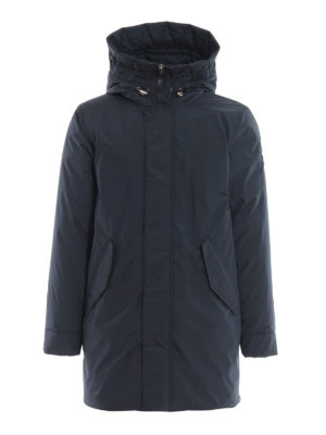 WOOLRICH: cappotti imbottiti - Parka imbottito Marine in tecnotessuto blu