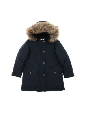 WOOLRICH: padded coats - Parka Df down jacket in blue