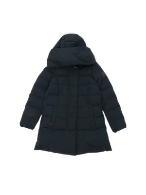 WOOLRICH: padded coats - Puffy Prescott down jacket in blue