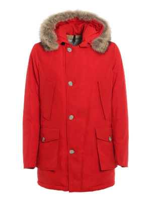 WOOLRICH: padded coats - Red padded Arctic Parka Df