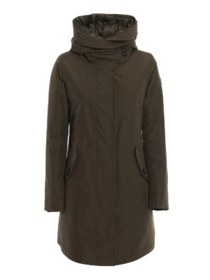 WOOLRICH: Lange Daunenmäntel - Daunenmantel - Dunkelgrün