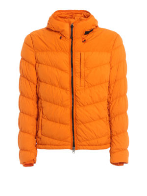 WOOLRICH: giacche imbottite - Piumino Sundance arancione con cappuccio