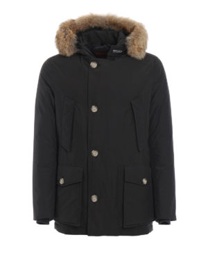 WOOLRICH: parka - Parka Arctic Anorak in cotone e nylon phantom