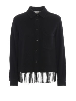 WOOLRICH: shirts - Fringed cloth shirt with patch pocket