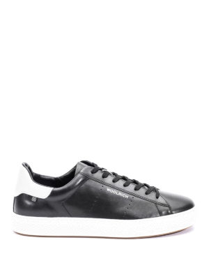 WOOLRICH: trainers - Black leather sneakers