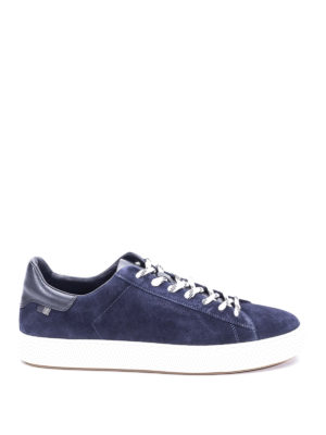 WOOLRICH: trainers - Blue suede sneakers