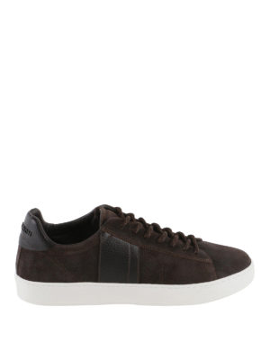 WOOLRICH: sneakers - Sneaker Court Low in pelle e suede marrone