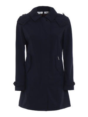 WOOLRICH: Gabardinas - Gabardina - Azul Oscuro