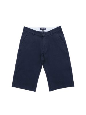 WOOLRICH: trousers - Blue fleece bermuda shorts