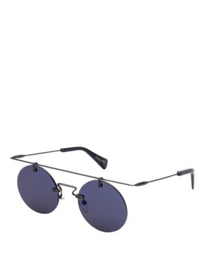 YOHJI YAMAMOTO: sunglasses - YY7010 round frameless sunglasses
