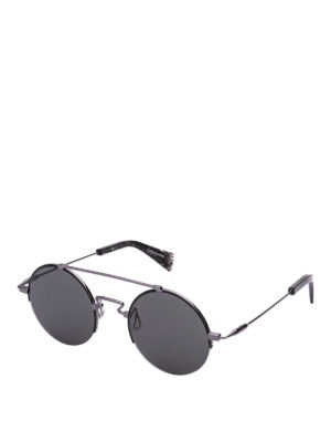 YOHJI YAMAMOTO: sunglasses - YY7028 black round sunglasses