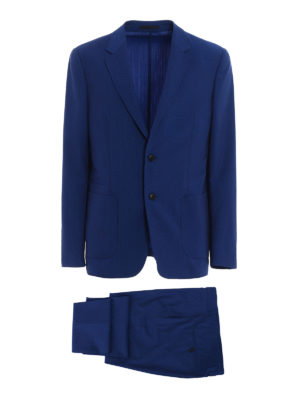 Z ZEGNA: completi casual - Abito in Techmerino blu cangiante