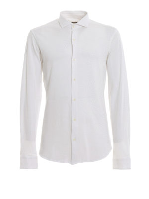 Z ZEGNA: shirts - White pique shirt