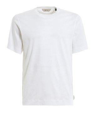 Z ZEGNA: t-shirts - White crew neck jersey T-shirt