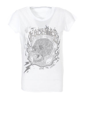 ZADIG&VOLTAIRE: t-shirts - Skull strass T-shirt