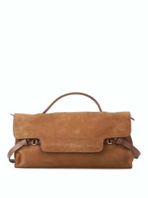 ZANELLATO: bauletti - Borsa Nina Ute media in nabuk color farro