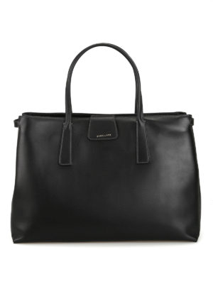 ZANELLATO: shopper - Borsa Duo Metropolitan Seta in pelle nera