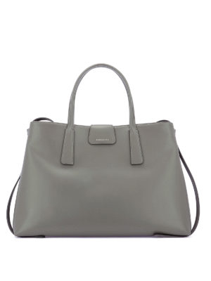 ZANELLATO: shopper - Borsa grigia Duo Metropolitan Seta in pelle
