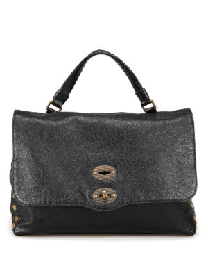 ZANELLATO: shopper - Borsa Postina M Lustro nera