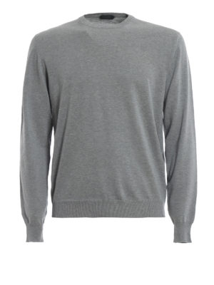 ZANONE: maglia collo rotondo - Pull girocollo in cotone grigio
