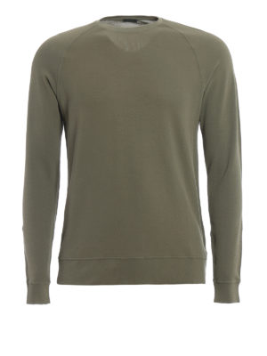 ZANONE: maglia collo rotondo - Pull girocollo in cotone verde